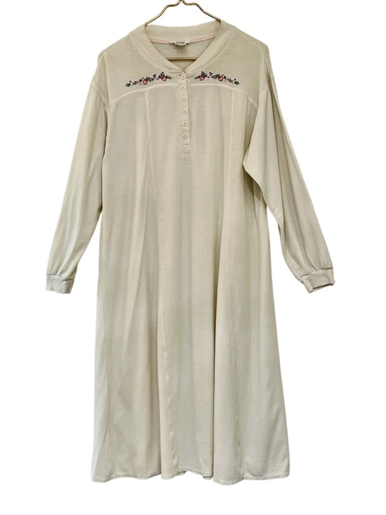 Cuddl Duds Other - Vintage 90s Cuddle Duds Embroidered Long Sleeve Nightgown L